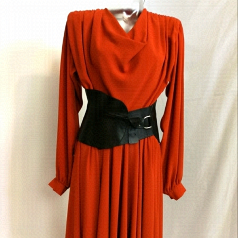 COPY - VINTAGE Grecian Cowl Neck Goddess Dress - 80s Glamour | TheStyleMinr.com